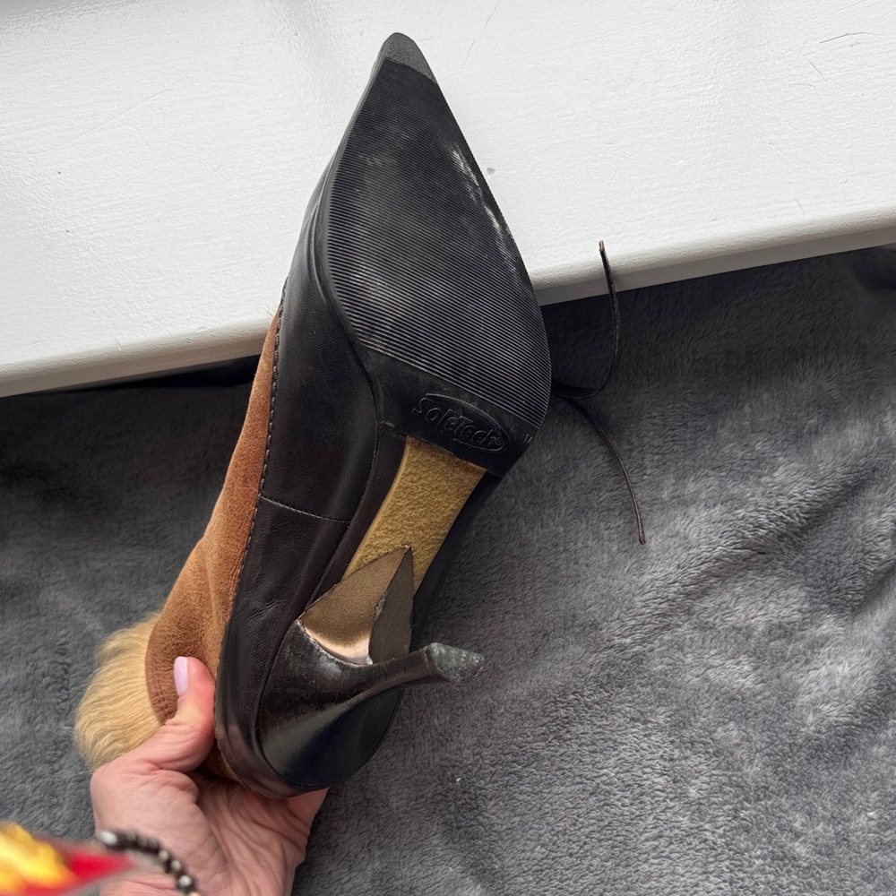 Giuseppe Zanotti Black and Brown Heeled Boots - Picture 5 of 7